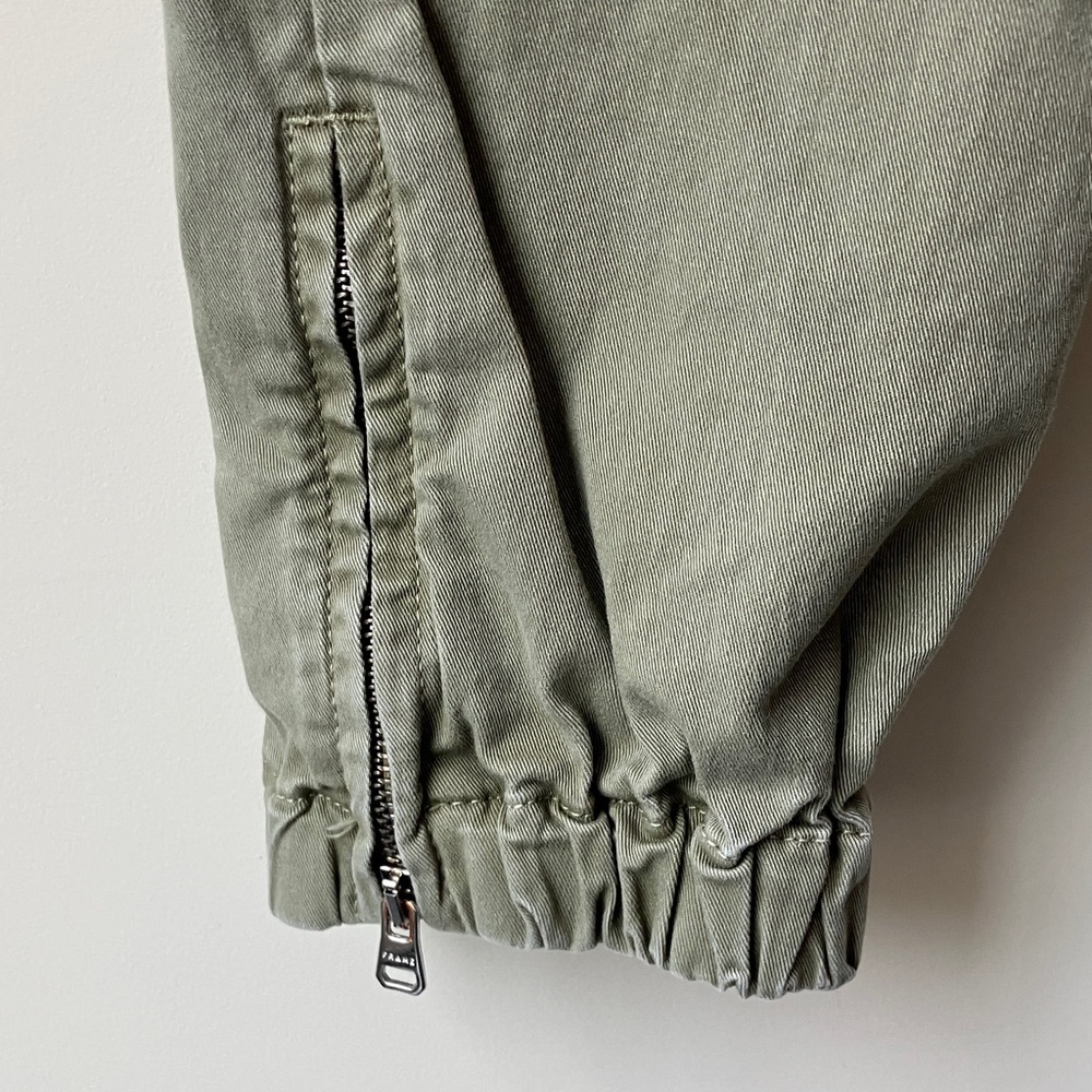 FRAME Cropped Moto Jogger Jeans in Washed Army Women’s Size 26 GUC - Picture 4 of 10